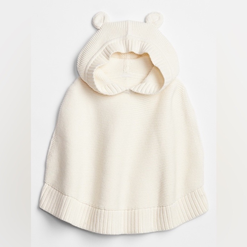 GAP Kids Cream Hooded Poncho